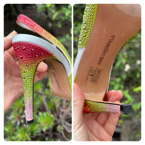 Karl Lagerfeld rhinestone heels - Picture 11 of 11